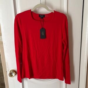 Aleeza Paris SET OF 2 long sleeved tops: red and sage green